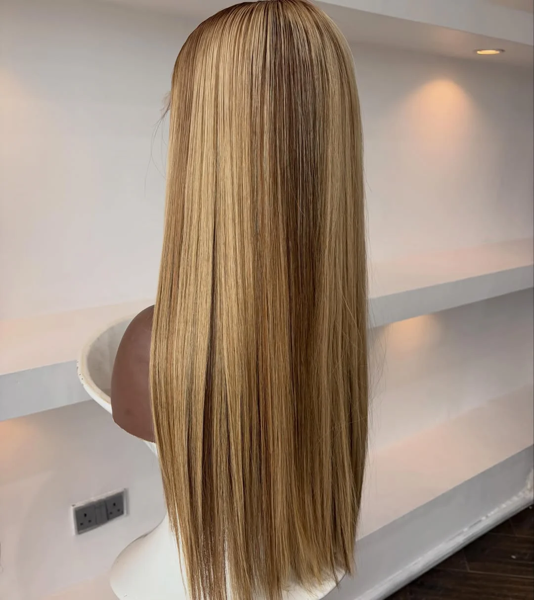 Ash Blonde Mixed Dirty Blonde Synthetic Long Straight Wig 13x4 HD Lace Front Glueless for Women