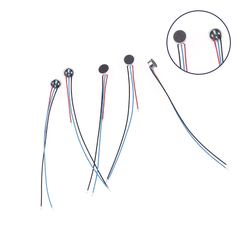 5 sztuk 6x2.5mm 6025 mikrofon kapsułka elektretowy mikrofon pojemnościowy z drutem o długości 7CM czujnik przepływu powietrza nebulizator