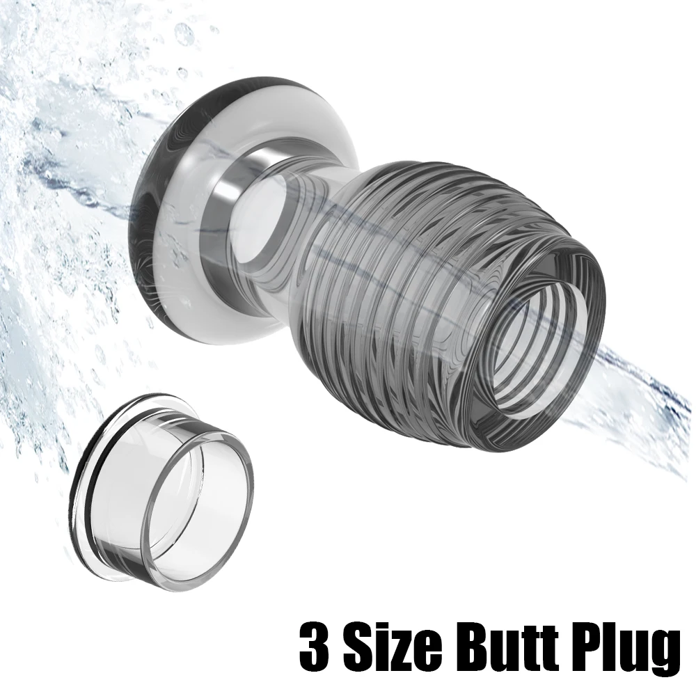 3 Size Anal Plug Hollow Butt Plug With Stopper Anal Stimulator Anal Sex Toys for Women Prostate Massager Dildo