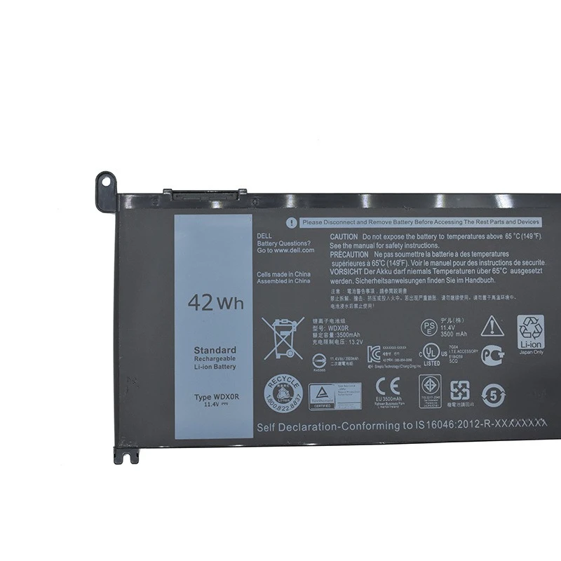 For Dell Inspiron 13 14 15 17 5000 7000 P69G001 5378 5379 5770 5570 P69G Vostro 5471 Battery WDXOR WDX0R 11.4V 42Wh