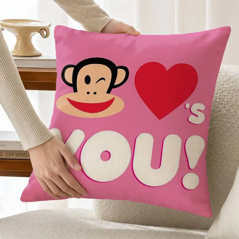 Cute P-Paul-Frank Cartoon Monkey Art Custom Double Sided Print Square Pillow Cushion Cover