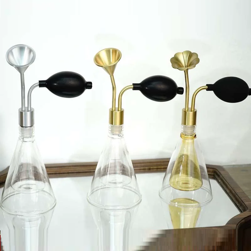 Perfume Essential Oil Fragrance Smelling Bottle Brass Exhibition Spa Display aroma Smell Device aroma Taste Glass Bottle 90ml