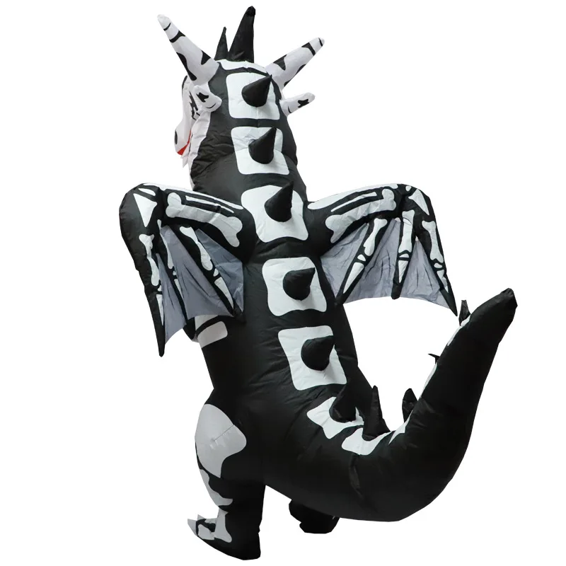 Children's Inflatable Halloween New Tyrannosaurus Rex Party Atmosphere Props Cartoon Human Puppet Suit Ribs Pterosaur