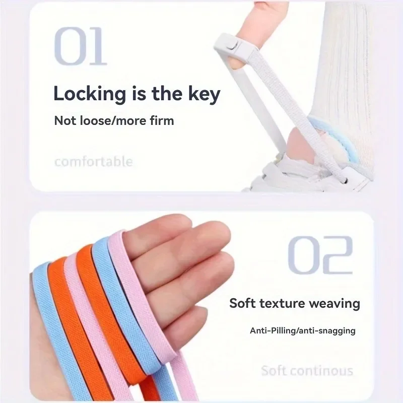 Neue, elastische, flache Schnürsenkel mit Metallschnallen, zum einfachen Anziehen, praktisches Schuhzubehör, geeignet für Sneaker und Stoffschuhe. – Detail 6