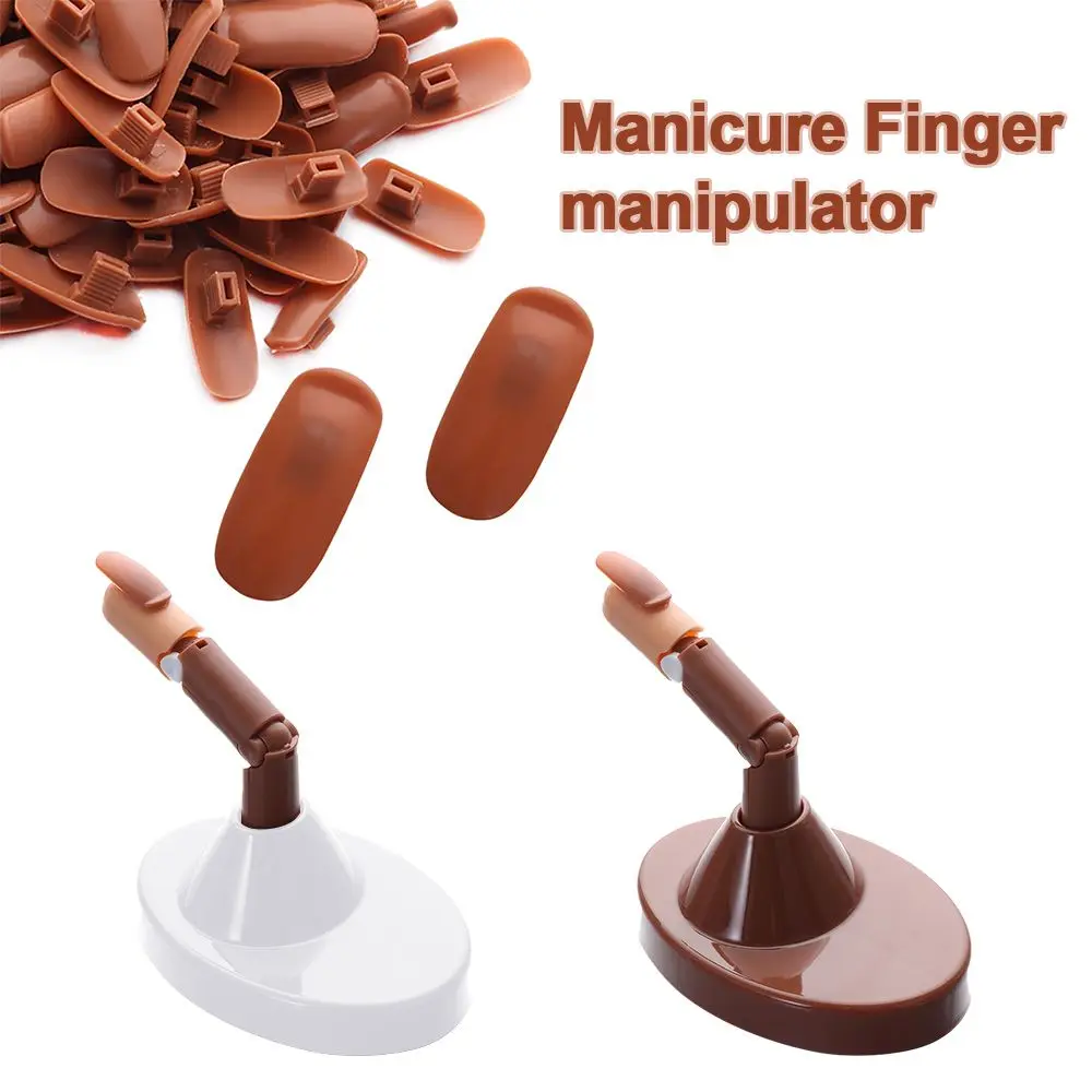 Diy expositor prateleira titular ferramentas de manicure iniciante prática dedo manipulador arte do prego expositor conjunto peça