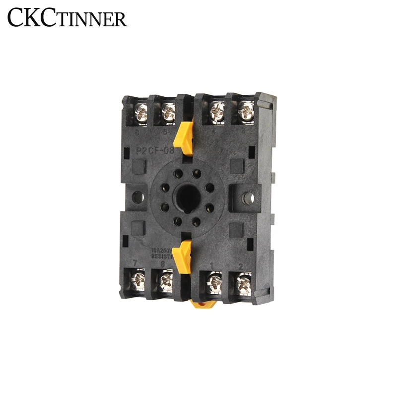 1 قطعة التتابع المقبس قاعدة P2CF-08 8pin ل DH48S ST3P AH3-3 MK2P JTX-2C H3CR السكك الحديدية تصاعد