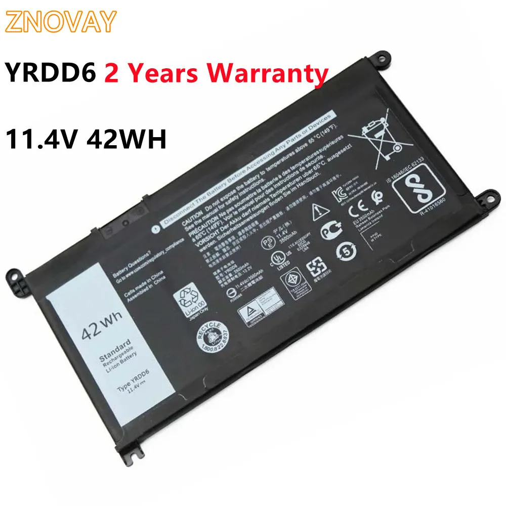 

ZNOVAY YRDD6 42WH Battery for DELL Inspiron 5482 5480 5481 5485 5491 5591 5593 3583 3310 2-in-1 3493 3582 3593 3793 5584 5493