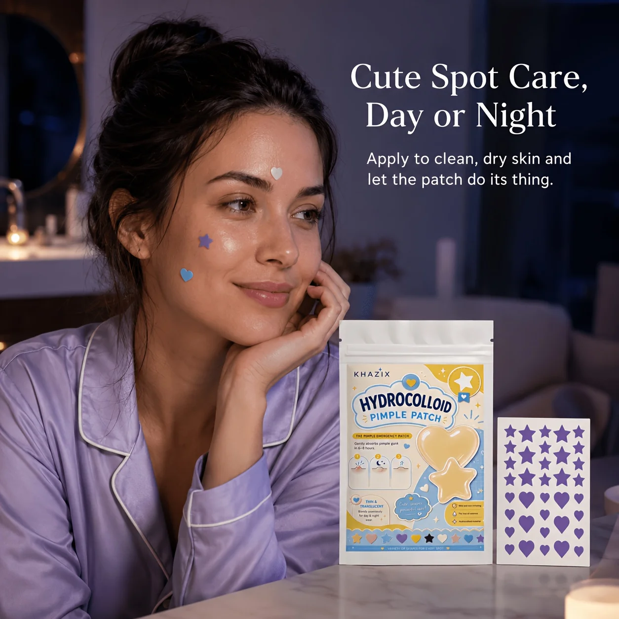 7 colors, 252 PCS/756 PCS. Star acne patch facial hydrogel acne patch, gentle and non-irritating, invisible and beautiful view 2