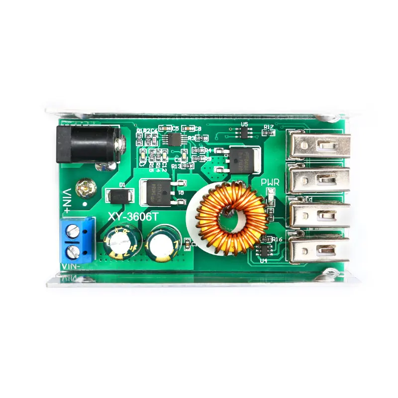 DC-DC step-down regulator power module 24V12V to 5V5A/4USB output, charging