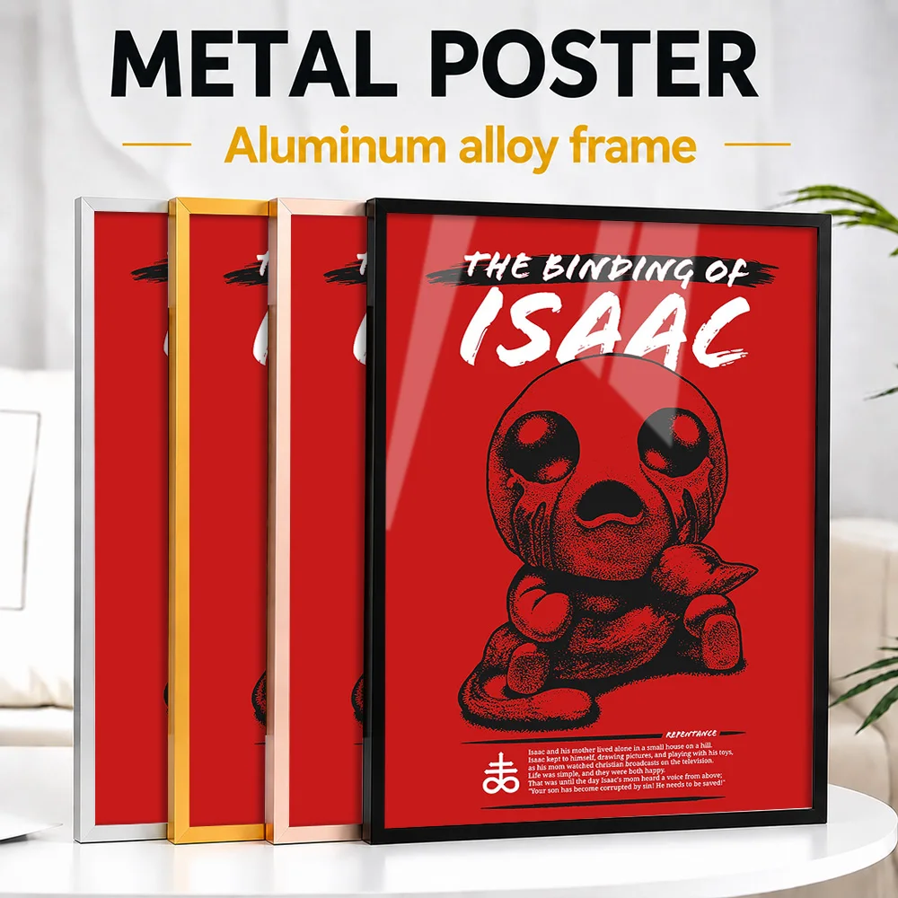 The Binding Of Isaac Repentance Framed Metal Print Customized Hero Tribute Wall Art Designed For Players To Display In Game Room