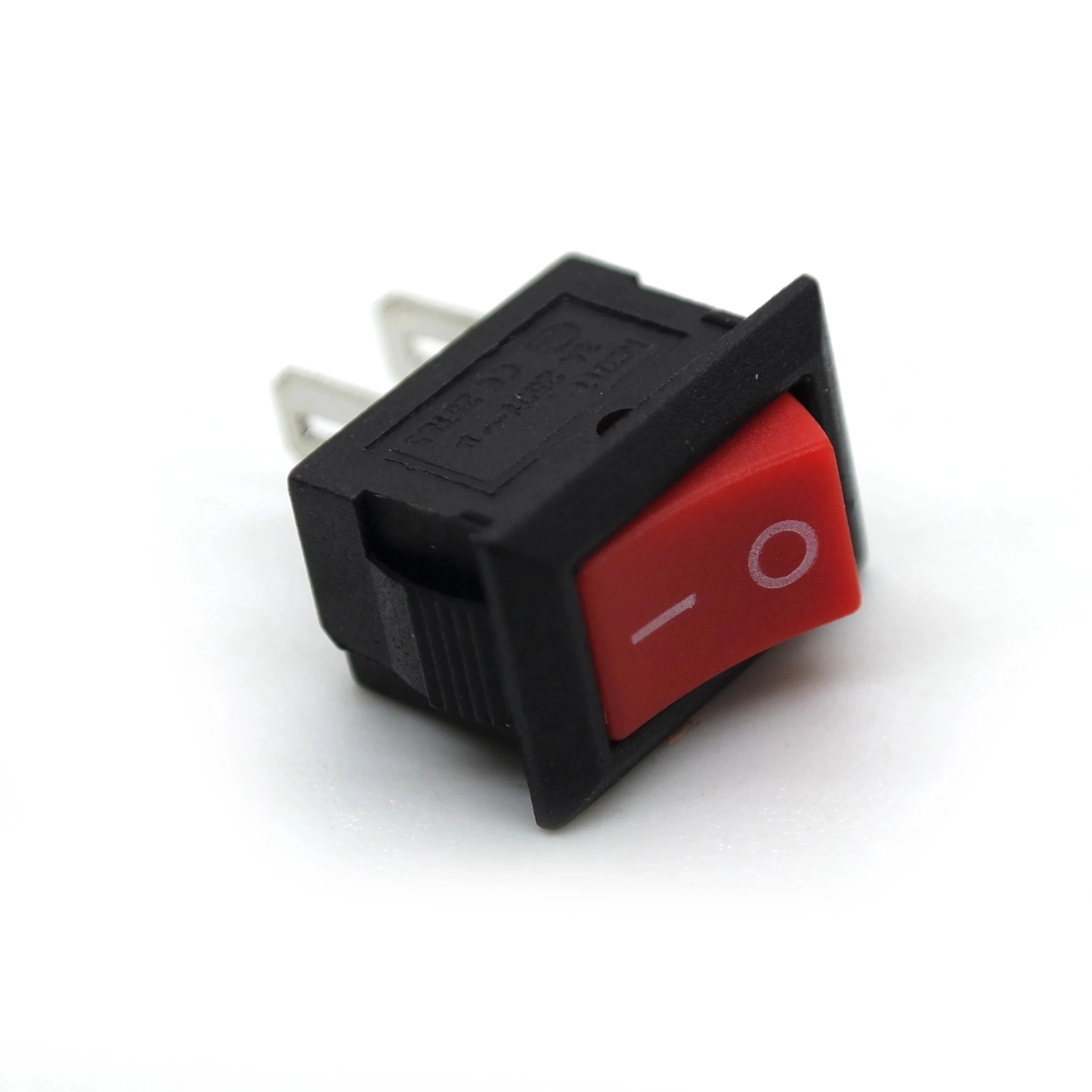 15Pcs Mini Push Button Switch 10mmx15mm SPST 2/3Pin 3A 250VAC 6A125VAC KCD1 Snap-in on/Off Rocker Switch 10MM*15MM Black and Red