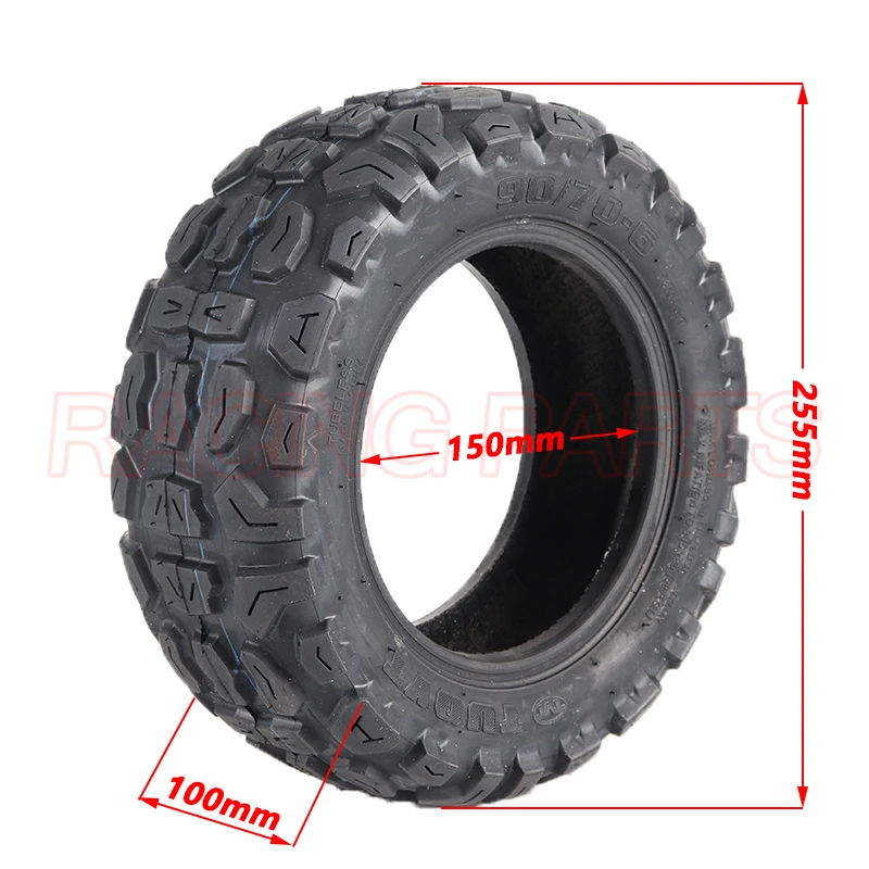 TUOVT 90/70-6 Tubeless Tyre 10 Inch Vacuum Off-road Tire for Electric Scooter Parts