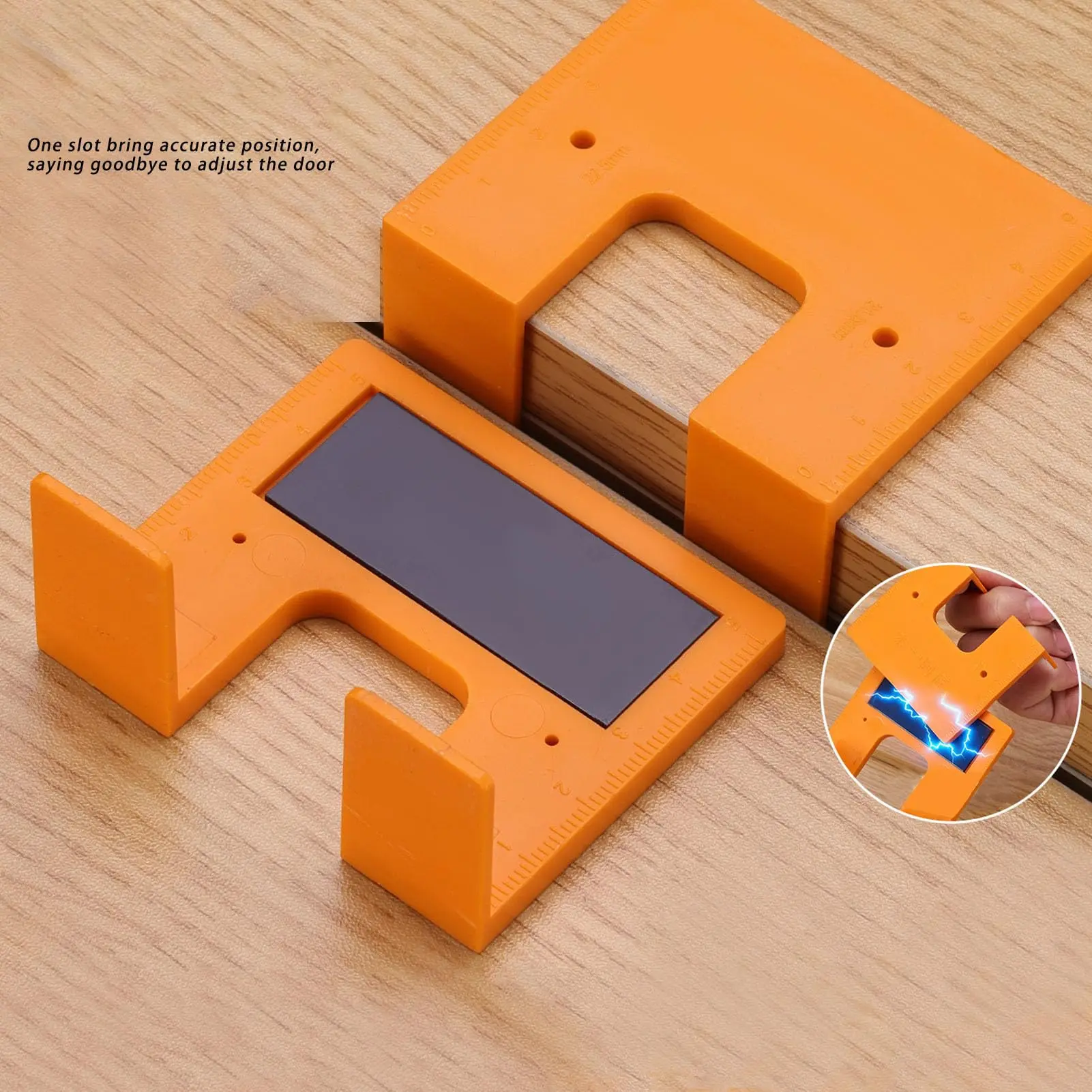Magnetisches Schranktür-Scharnier-Installations-Positionierwerkzeug 25mm Abstandsausrichtungshilfe Schnellmontagehilfe für Türpaneele – Detail 3