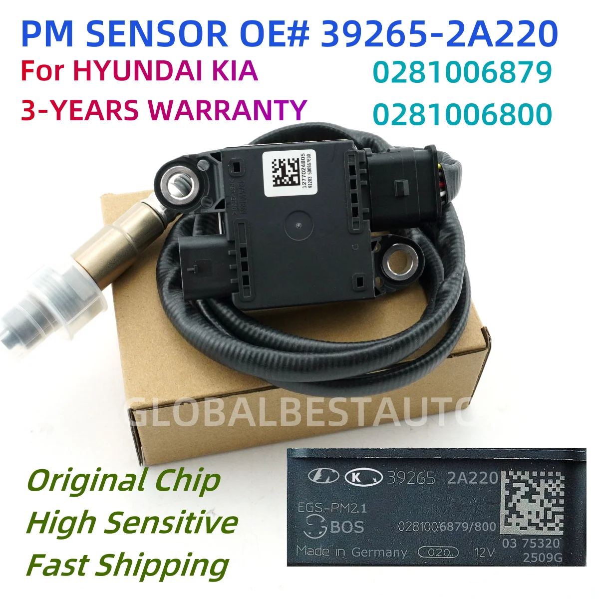

OEM 39265-2A220 392652A220 0281006879 0281006880 Particulate Matter PM Sensor For KIA K3 Forte 2016-2018 1.6 Hyundai Elantra I30