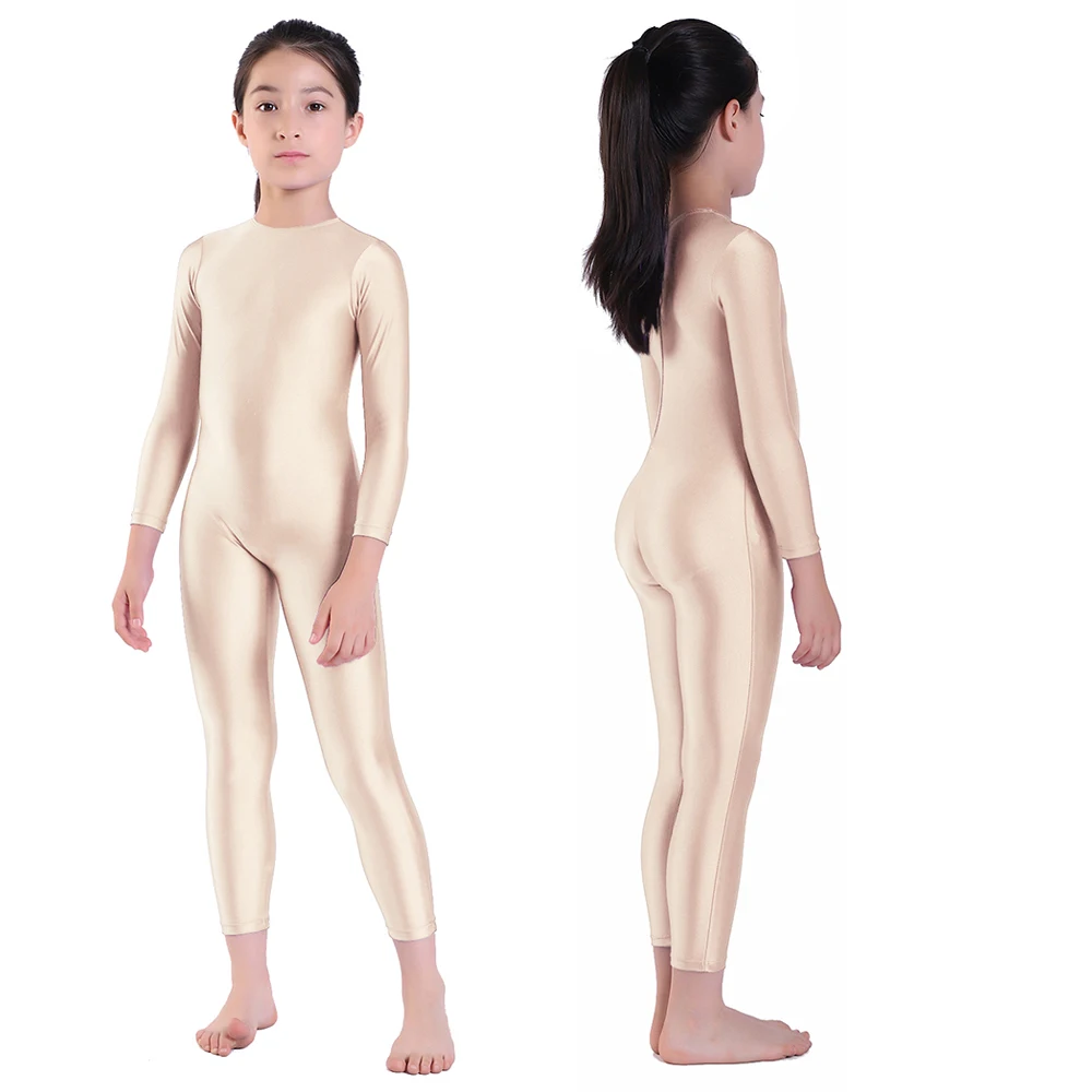 أطفال الباليه سكيت الرقص Unitard الفتيات الجمباز كامل الجسم يوتار أسود طويل الأكمام ارتداءها الصبي بذلة ارتداء #2