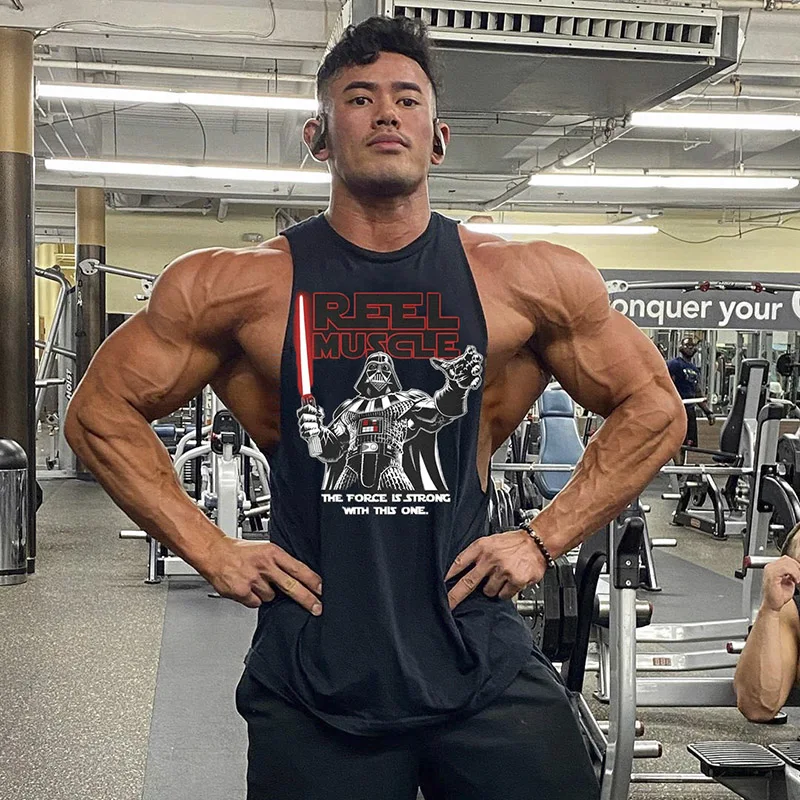 

Loose Fit Cotton Gym Vest Men's Sportswear American Style Sleeveless Large Size Training Top Moisture Wicking Breathable