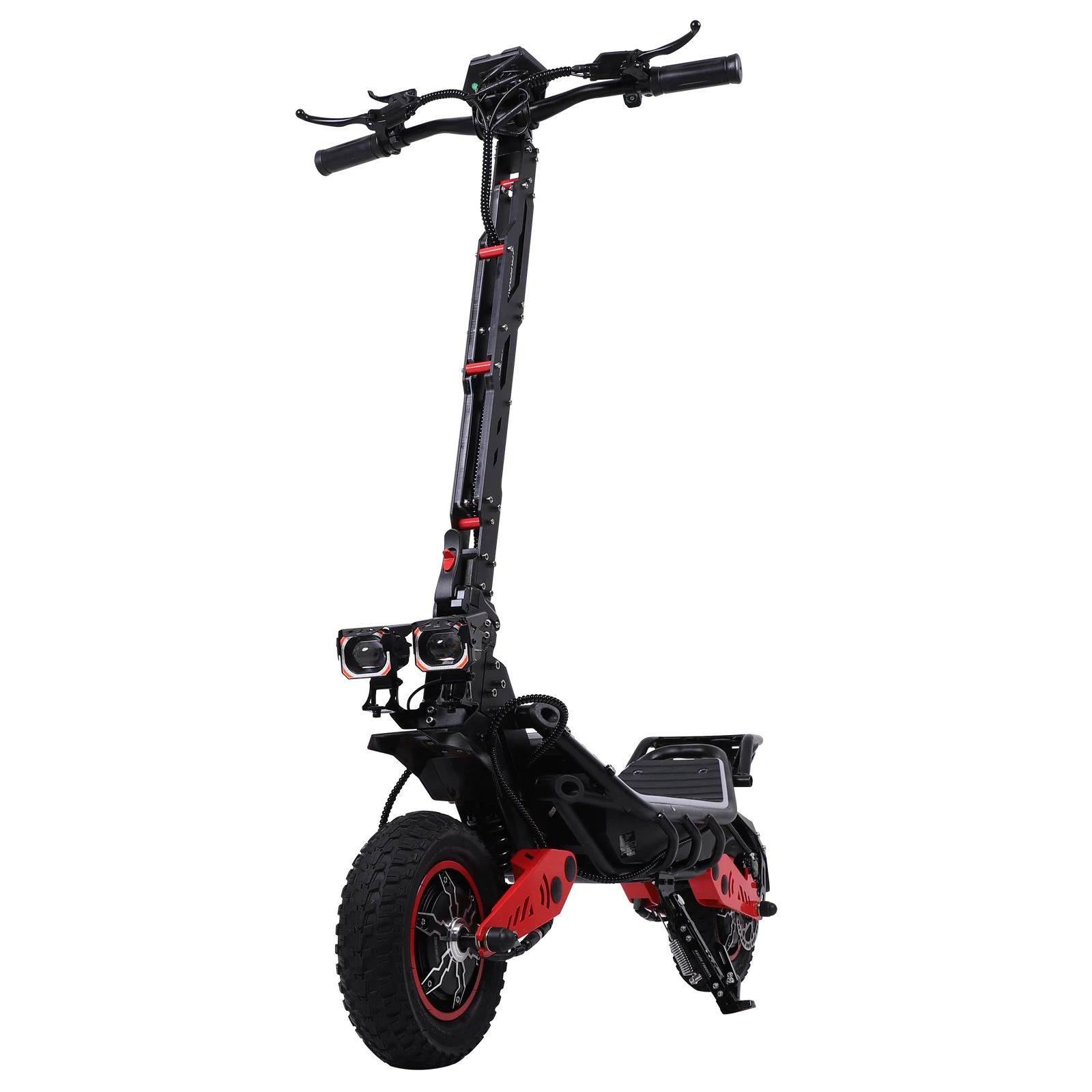 FREEBOY H10 Elektroroller 6000W Doppelmotor 75km/h Höchstgeschwindigkeit 60-80KM Reichweite 60V 28AH Batterie 12 Zoll Offroad-Reifen Hydraulische Bremse Klappbarer Elektroroller für Erwachsene EU-Lager Schneller Versand 1 Jahr Garantie – Detail 13