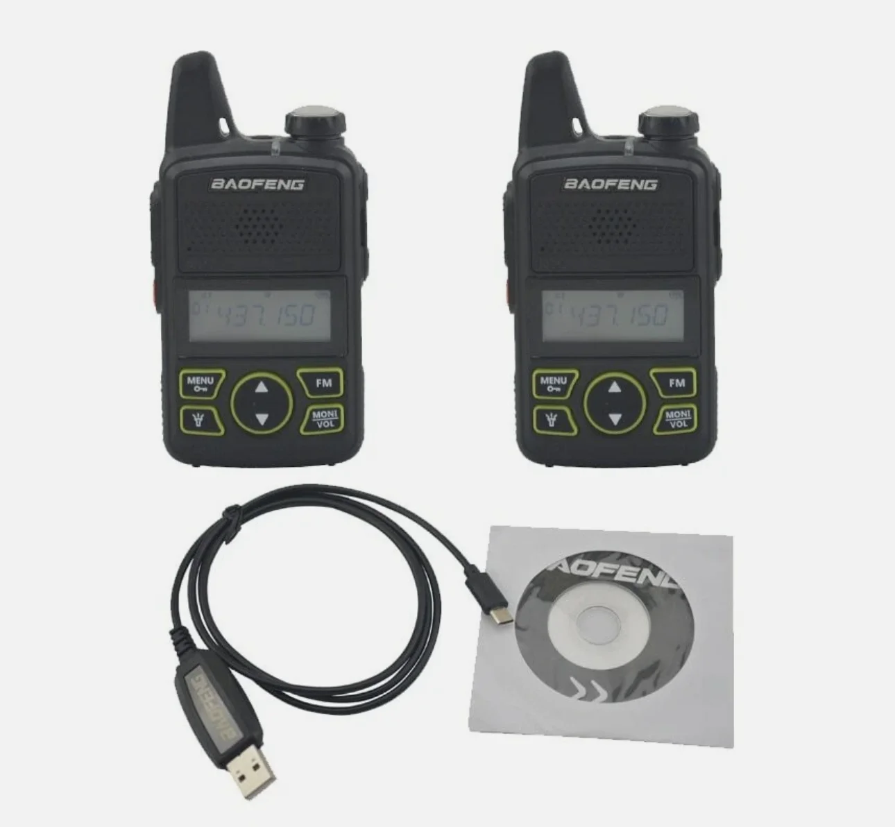 

2 рации baofeng bf-t1 UHF 400-470 МГц 20 каналов Mini Ham FM двустороннее радио