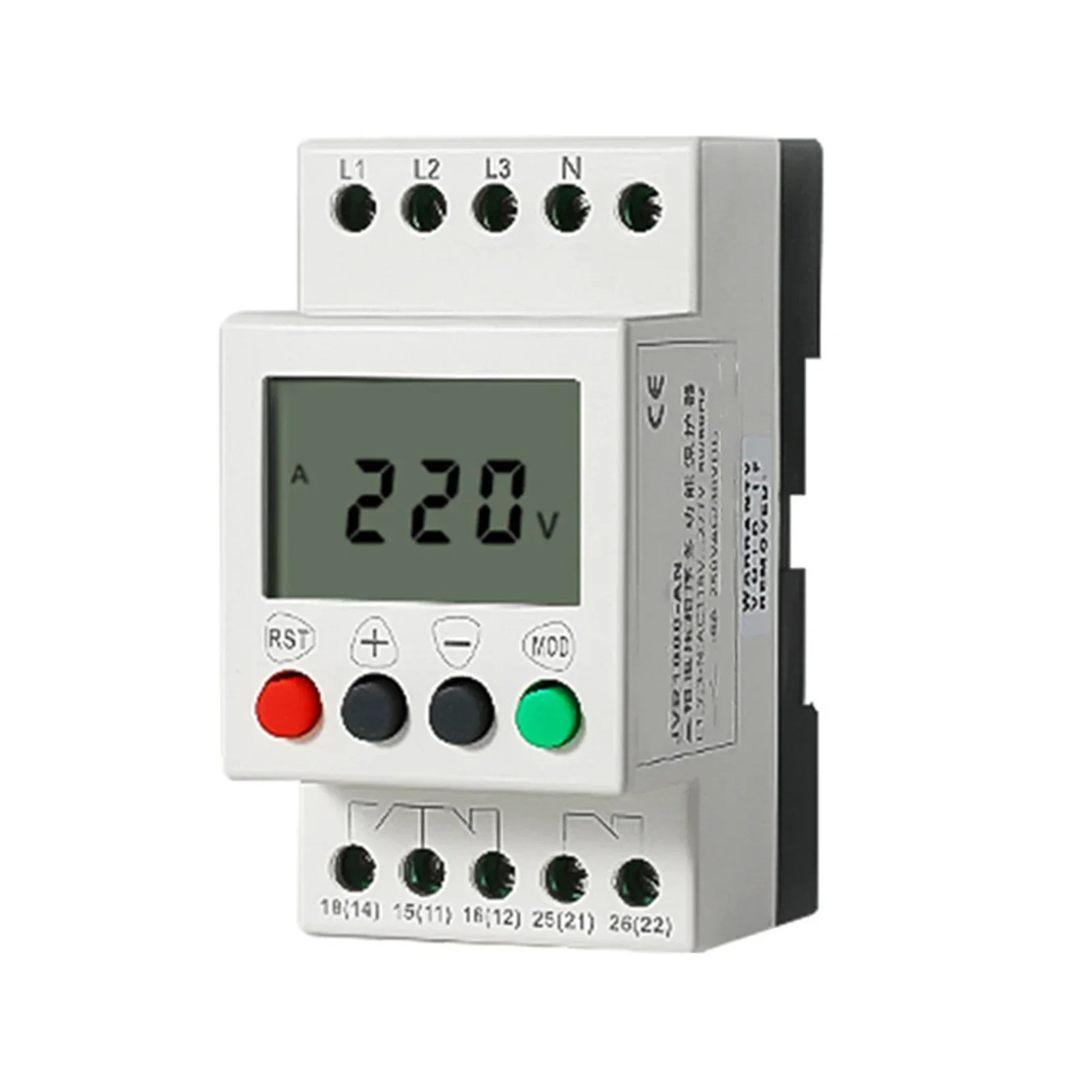 

Voltage Phase Sequences Protector JVR1000-AN LCD Display 3-phase 4-wire Voltage Phase Sequences Protector 115-277V Relays