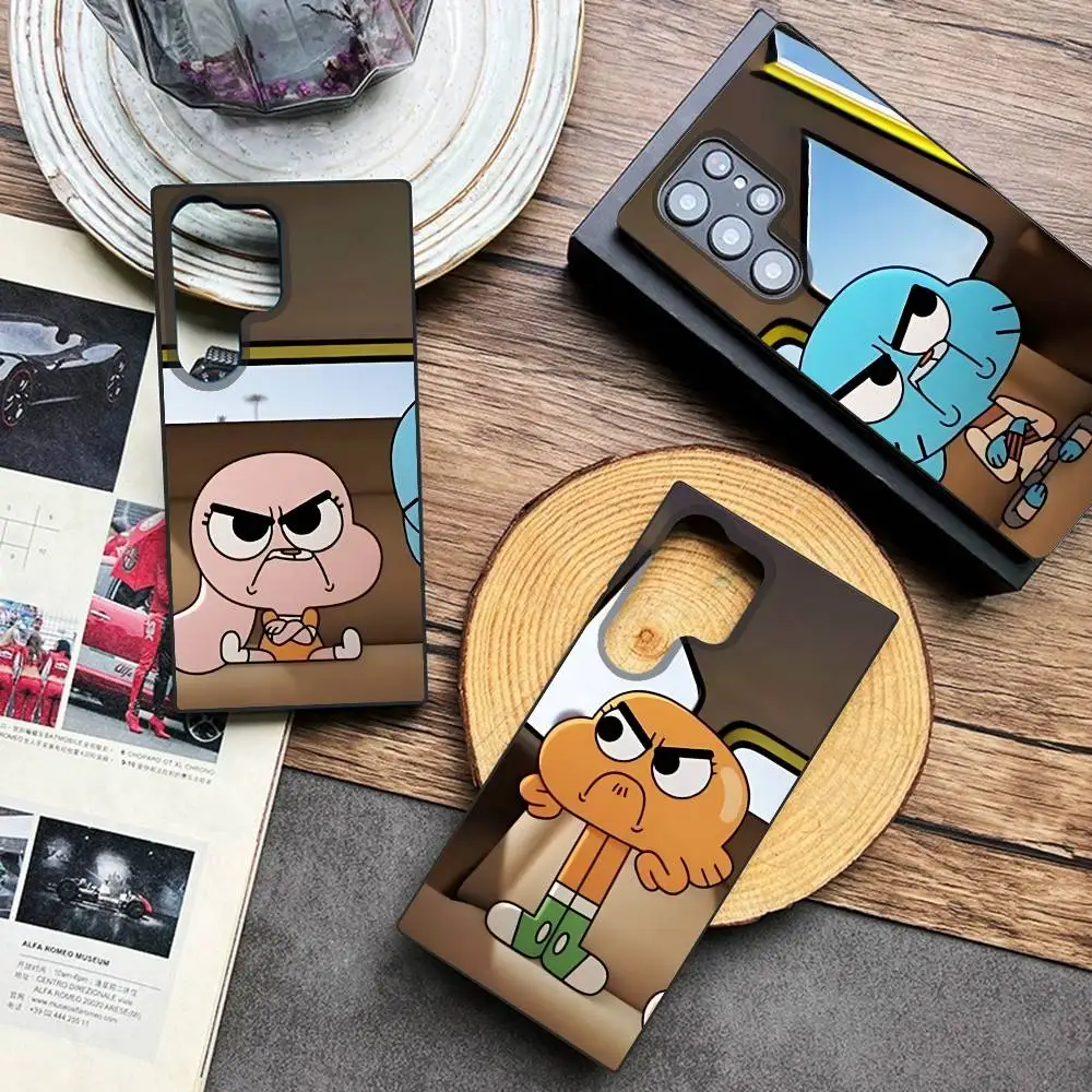 

A-Amazing World G-Gumball Phone Case For Samsung Galaxy A 91,80,73,72,71,53,52,51,22,5G Shockproof Soft Black Cover