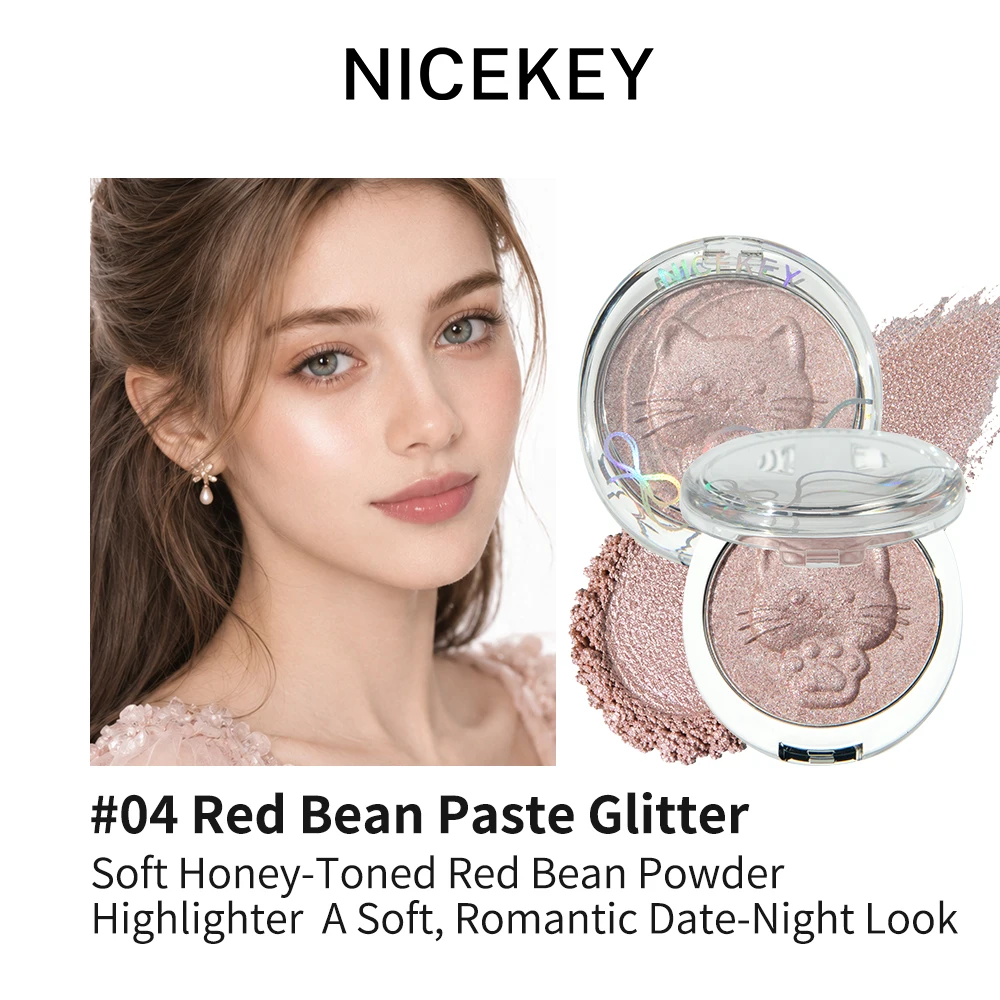 Monochrome Highlighter Powder Glitter Shimmer Face Powder Brighten Makeup Shiny Eyeshadow Diamond Highlighter Palette Bronzer