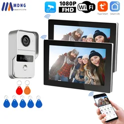 7 Inch Tuya Smart Wifi Video Entry Phone Intercom System 1080P Wireless Home Video Doorphone Doorbell RFID Card Unlock Apartment