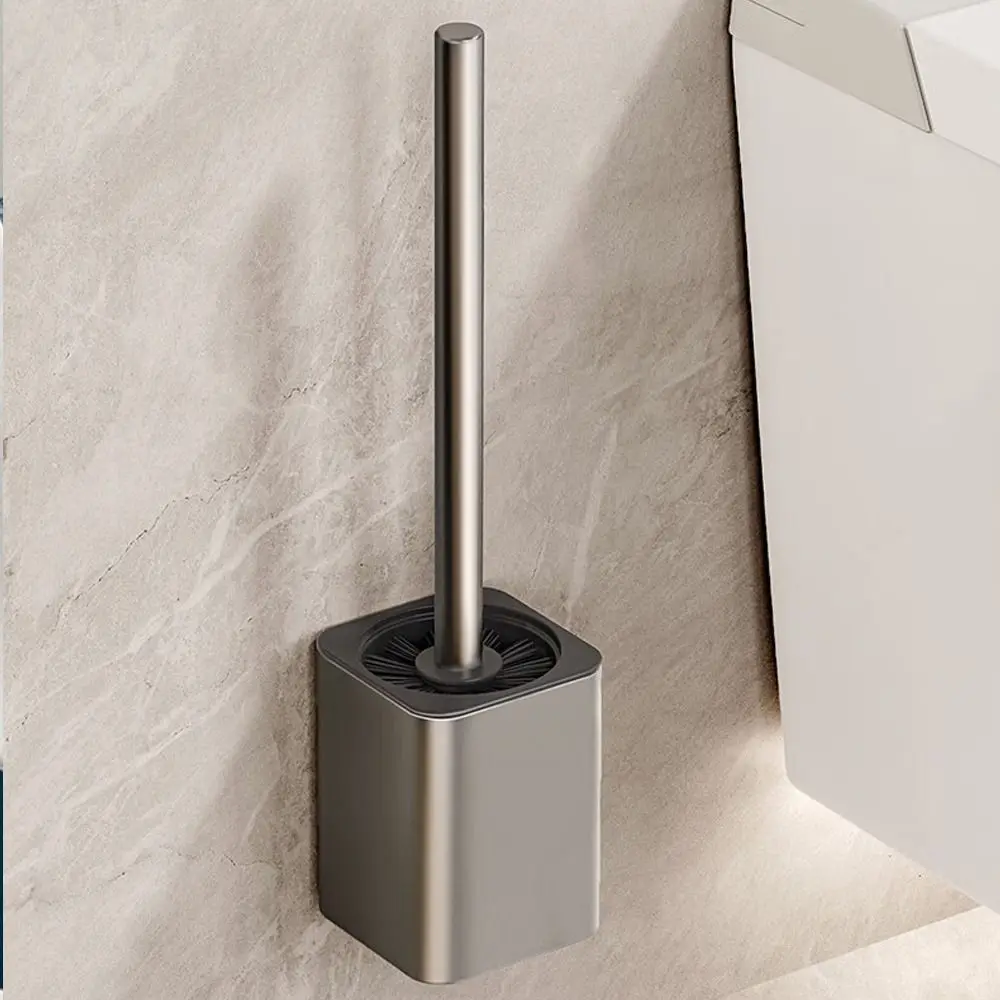 

Космическая алюминиевая щетка для чистки унитаза с длинной ручкой, настенные держатели для щеток для унитаза с держателем, быстросохнущая