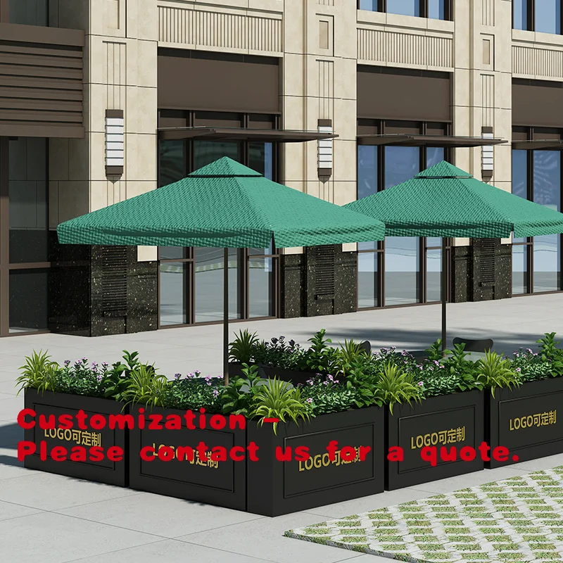 

Customize.Outdoor Iron Art Sales Office Flower Box Outdoor Display Night Market Square Movable Partition Outdoor Cafe F