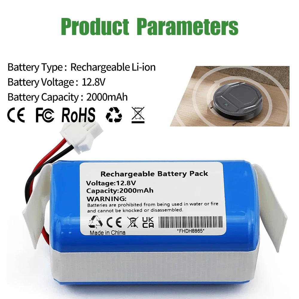 New Replacement Battery for Lefant M210 M210B M210P M213 M213S M201 M301 Robot Vacuum Cleaner