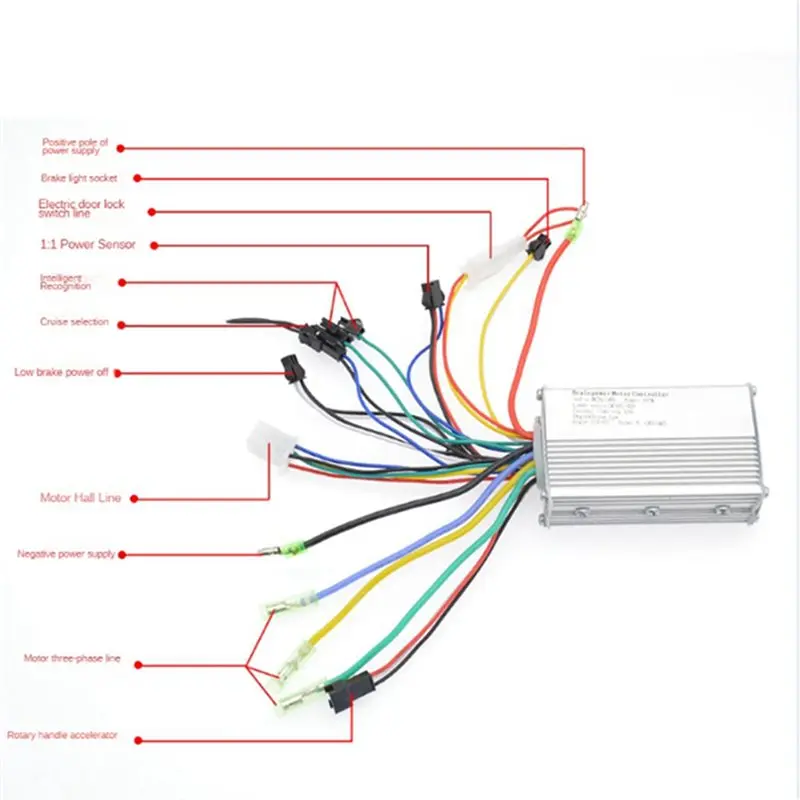 AB66-2X 36V-48V 250W 350W Universal Brushless Electric Bicycle Controller Brushless Speed Motor Controller E-Bike Scooter.