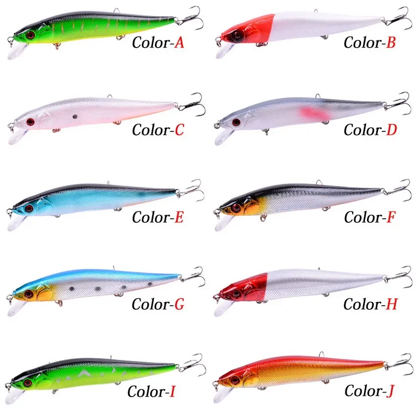 1 Uds 14 cm 23g Minnow Señuelos de Pesca Wobbler cebos duros Crankbait ABS señuelo Artificial para lubina aparejos de pesca