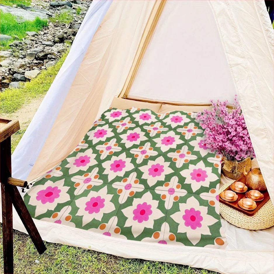 Vintage Floral Meadow Blanket Reversible Flannel Throw for Cottagecore Charm AllSeason Comfort Nostalgic Beauty Gift