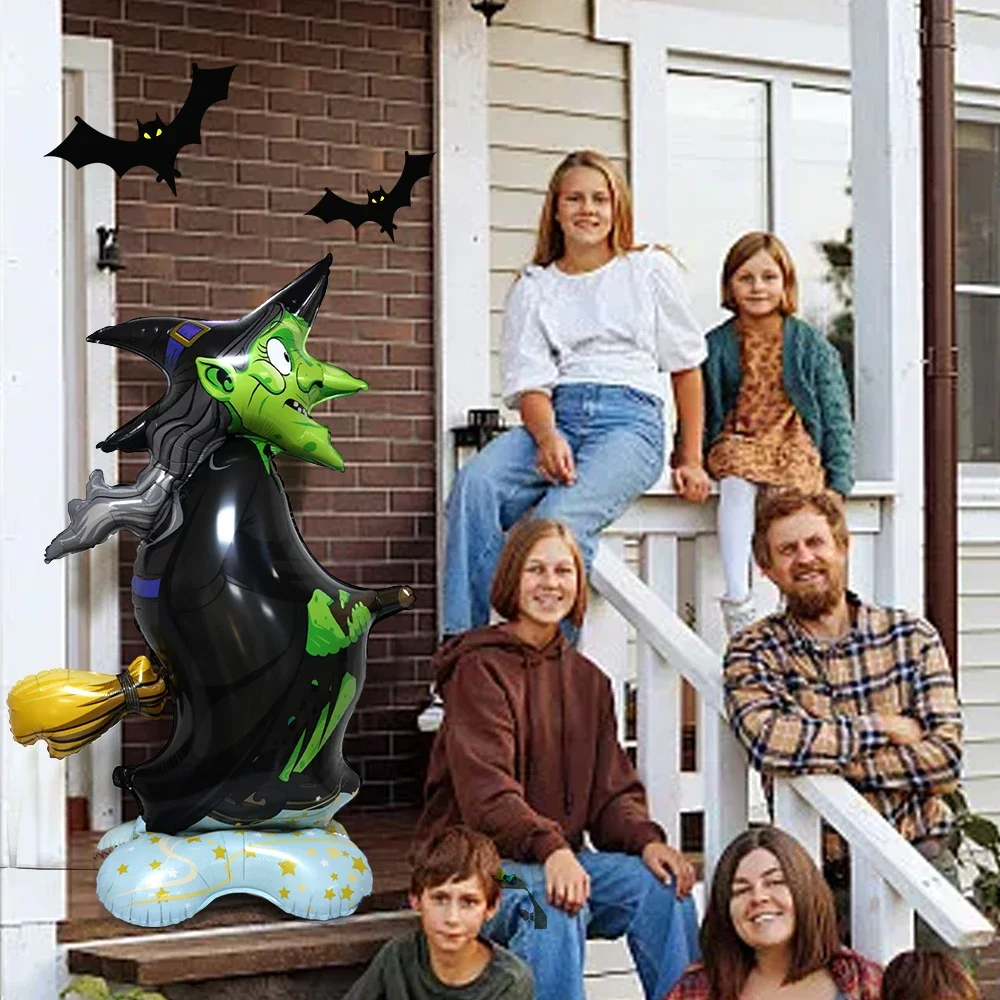 Large Halloween Pumpkin Balloon Horror Ghost Tree Witch Coffin Aluminum Foil Balloon Kids Toys Halloween Themed Party Decoration