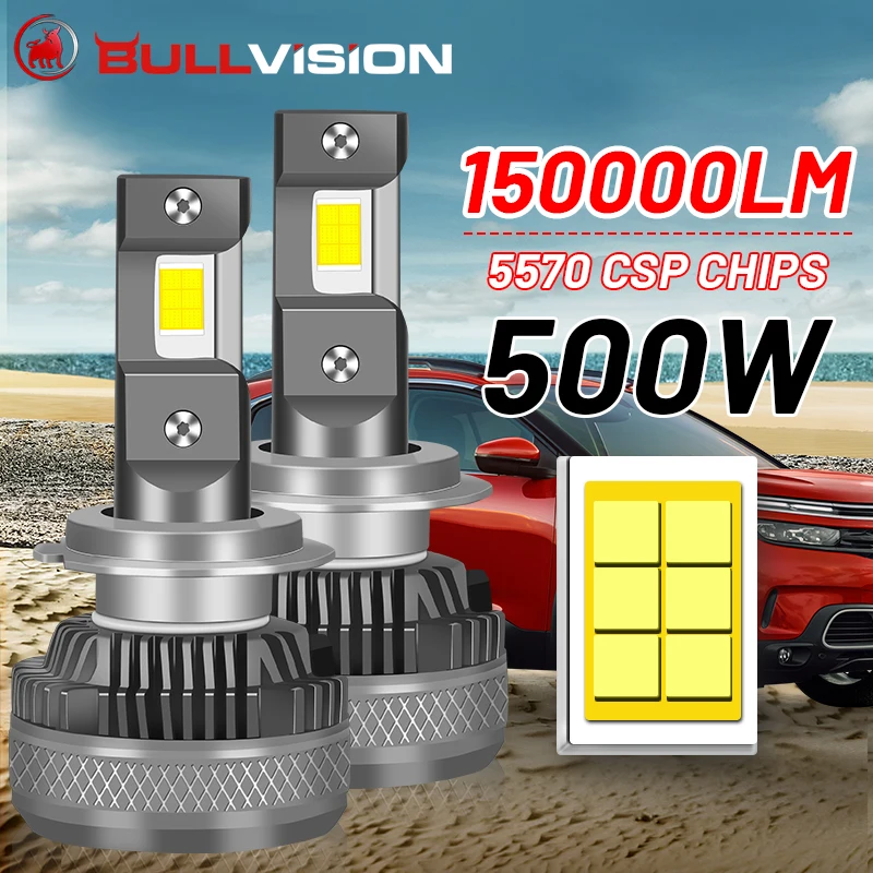 

H4 H7 H11 LED Canbus 150000LM LED H1 H8 H9 9005 HB3 9006 HB4 H16 9012 HIR2 500W High Power 5570 CSP 500% Brighter Car Headlights