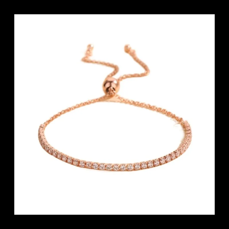 AliExpress S925 الفضة الاسترليني الماس الزركون سوار التنس، أنيق تنوعا السيدات سوار الماس