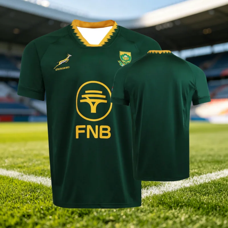 Summer New Springboks South Africa Rugby Team Sports Jersey Short Sleeve T-shirt Quick Dry Training Top Fans Family Kids Tees