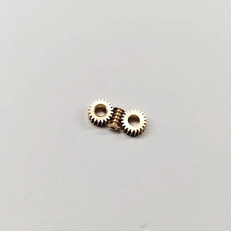 0.2 module with 20 teeth (worm hole 1mm+worm wheel hole 2mm) Brass worm gear 90 degree transmission reduction mini small gear