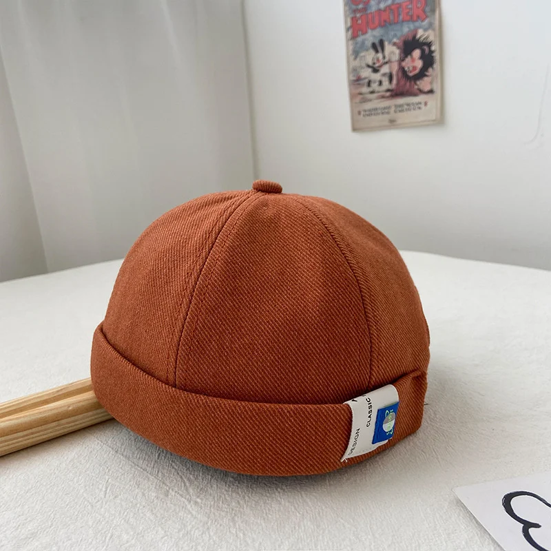 New Design Docker Cap Dome Hat Retro Sailor Brimless Cap Unisex Adjustable Beanie Hats for Men Women Skullcap Bonnet Street Caps