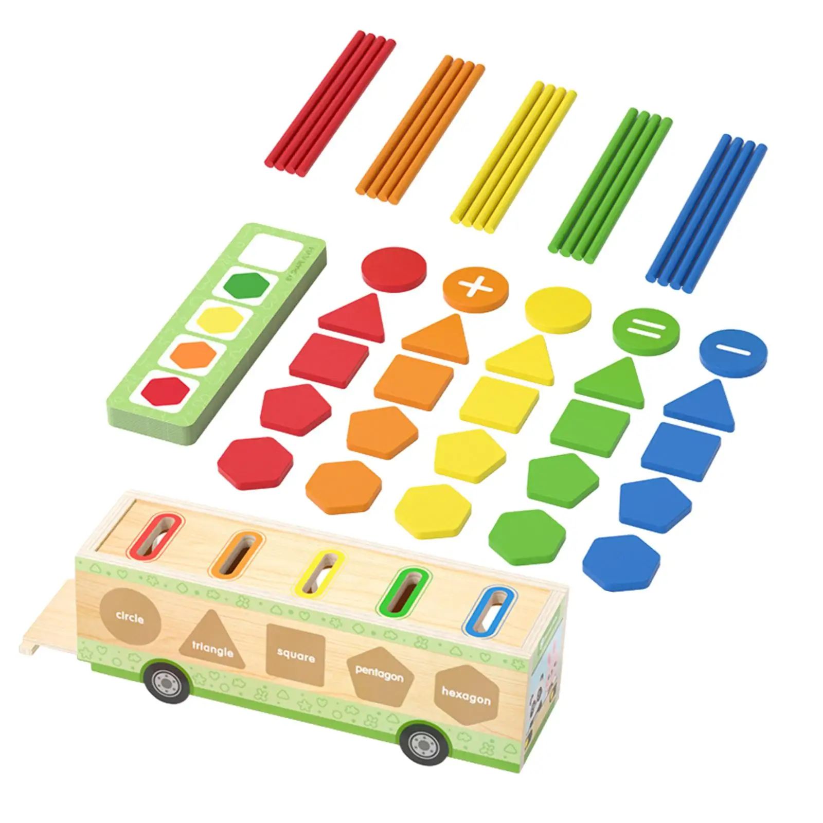 Wooden Color Shape Sorting Box Game Matching Box for Children Birthday Gifts