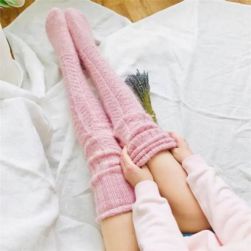 2022 Warm Over Knee Extra Long Knitted Socks Fashionable and warm long socks for women Sexy Over Knee Long Boot Warm Stockings