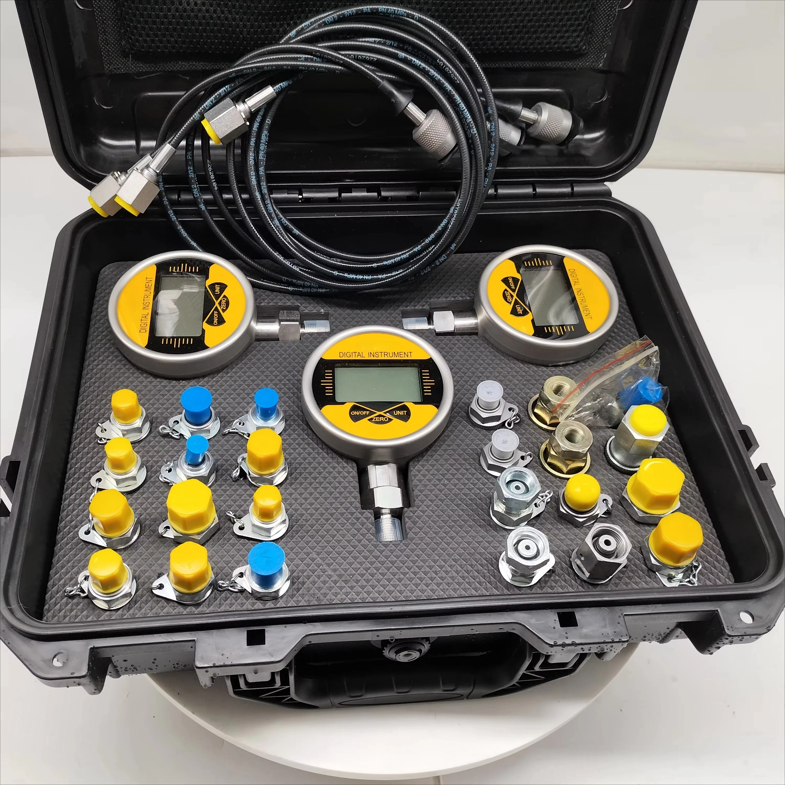 High Quality Universal Digital Pressure Gauge Measuring Instruments Testing Tool Digital Hydraulic Pressure Gauge Test Kit