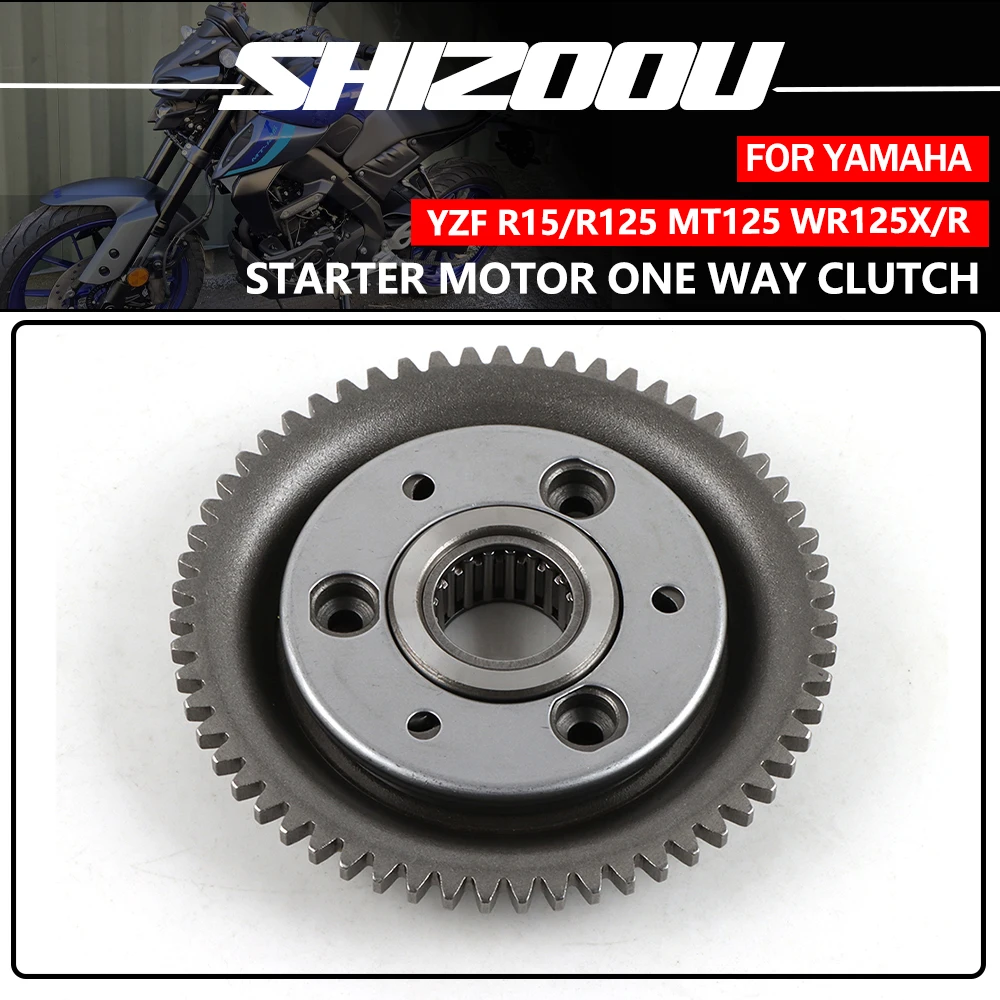 Motor de Arranque para Motocicleta, Embrague Unidireccional para Yamaha YZF R15 R125A R125 MT125 MT125A WR125 WR125R WR125X 3C1-E5524-00 1PA-E5524-00