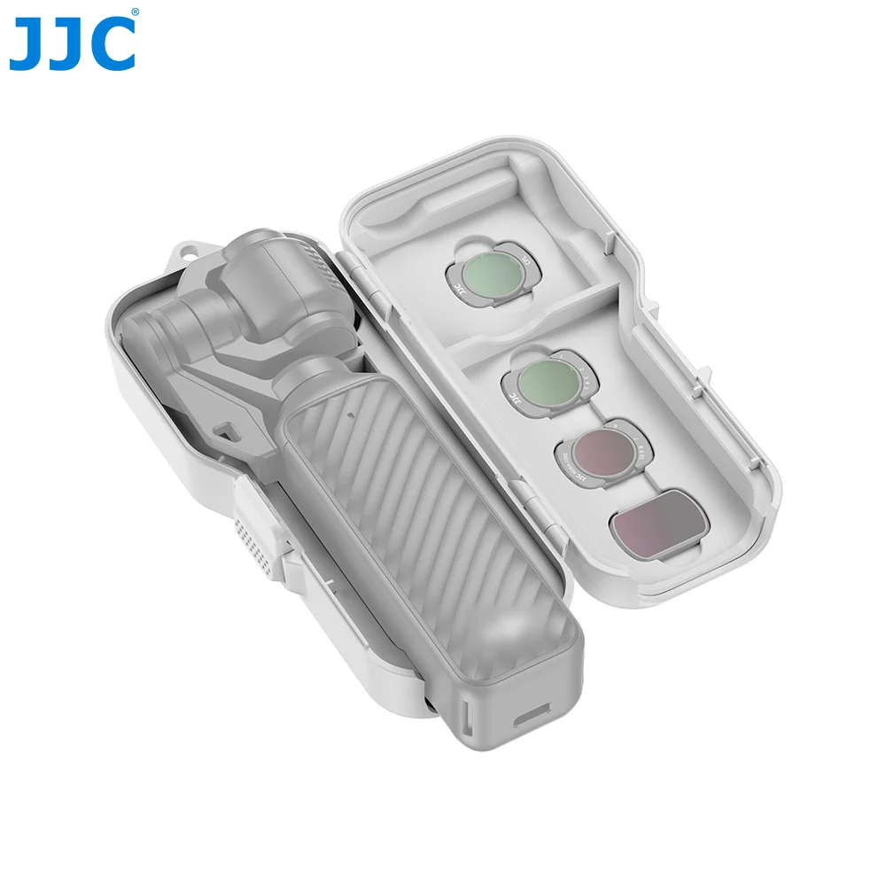 JJC Schutzhülle für DJI Osmo Pocket 4 3, vollständig umschließende Schutzstruktur, bietet Platz für 5 Filter und 2 Micro-SD-Karten. – Detail 4