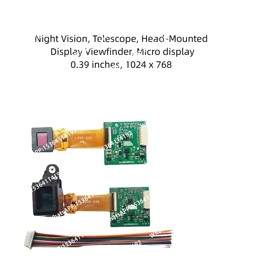 Thermal Night Vision Telescope Viewfinder 0.39 inch Miniature Head-mounted Display 1024X768