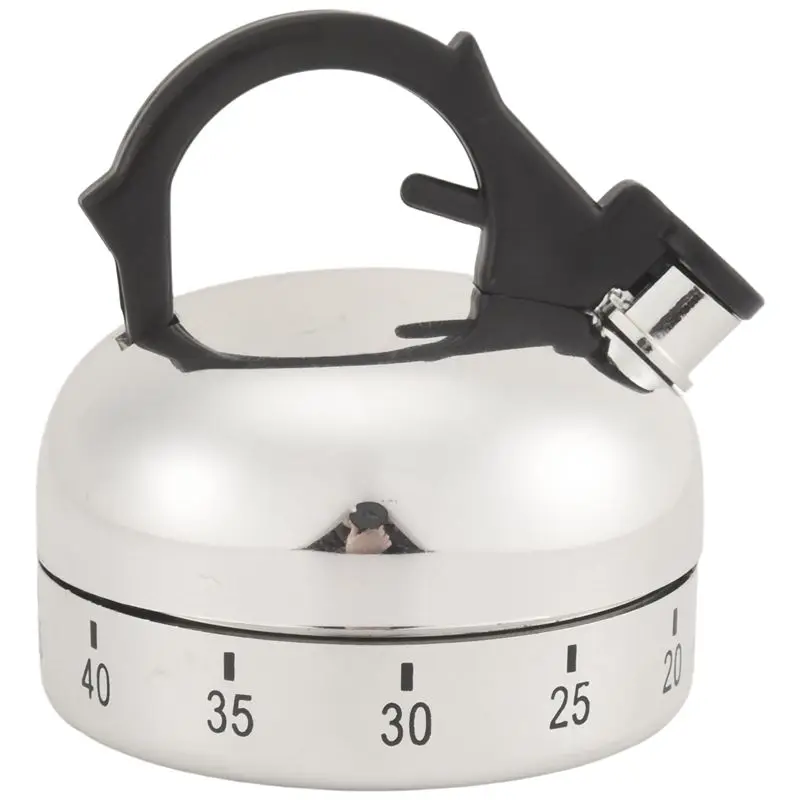 AS94-2X 60 Minute Counting Teapot Shaped Kitchen Cooking Alarm Clock Timer Mechanical