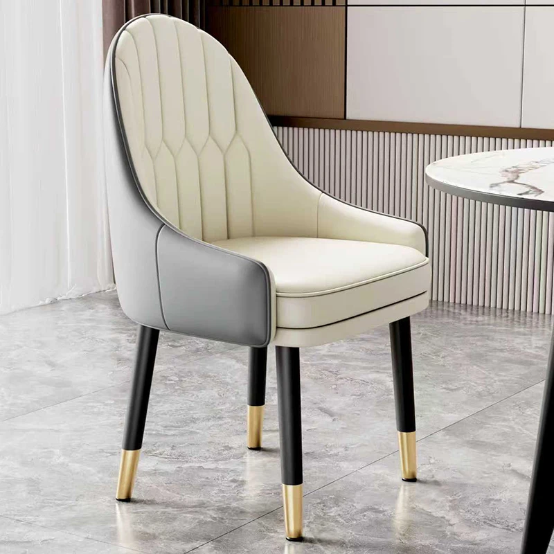 Silla De comedor De cuero para exteriores, cocina, sala De estar moderna, silla De comedor para el hogar, sillón nórdico, Mesas De Restaurante, muebles De Hotel