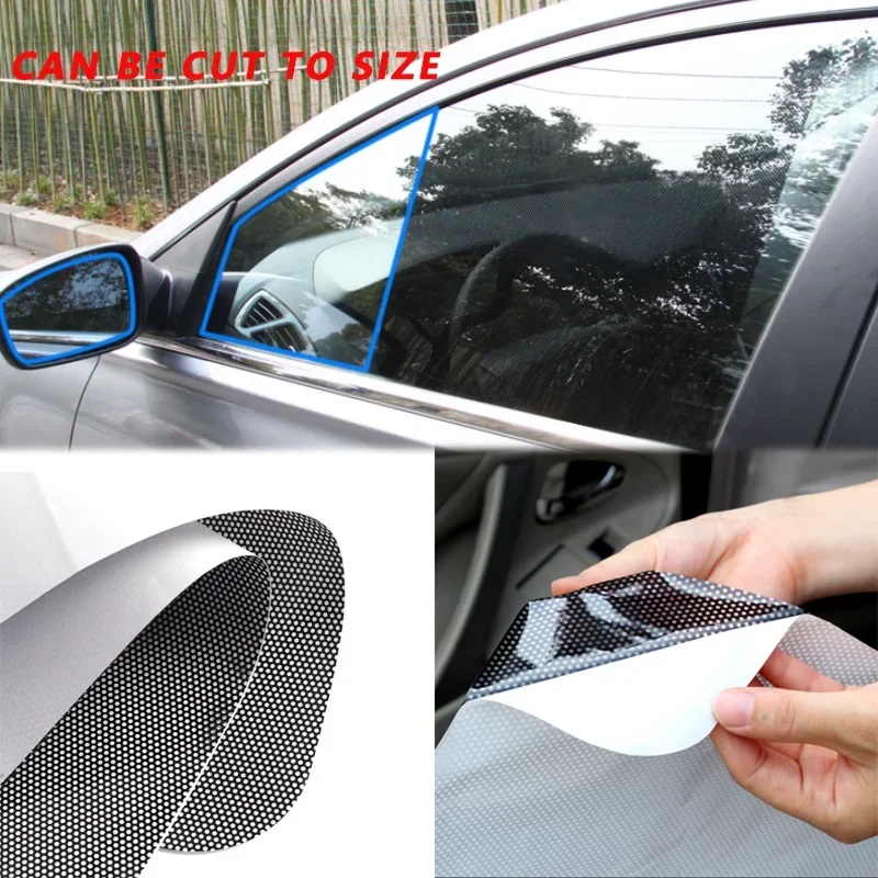 Car Window Shade Stickers Honeycomb Film Car Sticker Anti-UV Privacy Sunshade Auto Side Blocks Covers Automobile Accessories