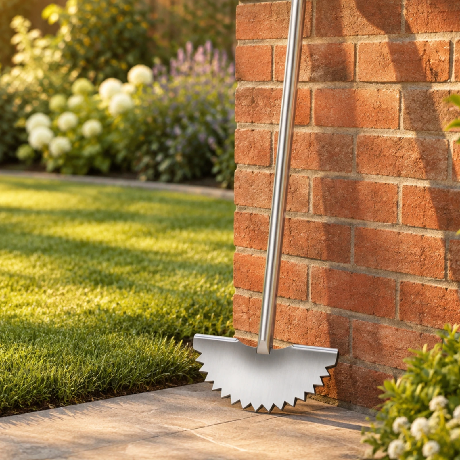 Crescent Lawn Edger Sturdy Manual Lawn Edger with Footplate Ergonomic Low-Maintenance for Gardeners, Driveway Edge Cleanup
