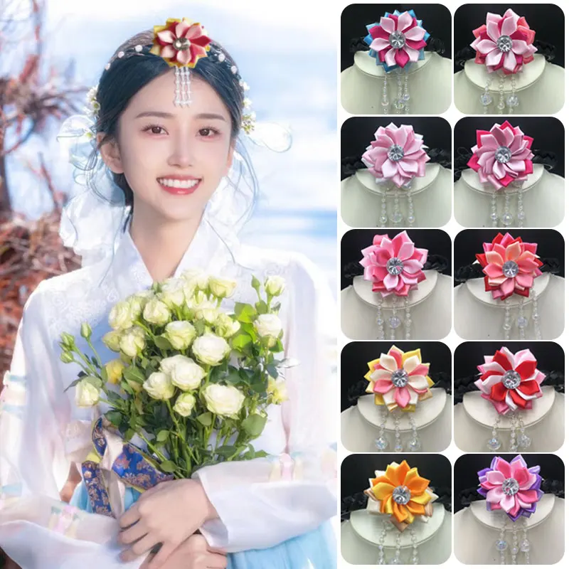 

Traditional North Korean Folk Hair Accessories Hanbok Stage Performance Hairband Adult Bride Ethnicity Hairband Ornament