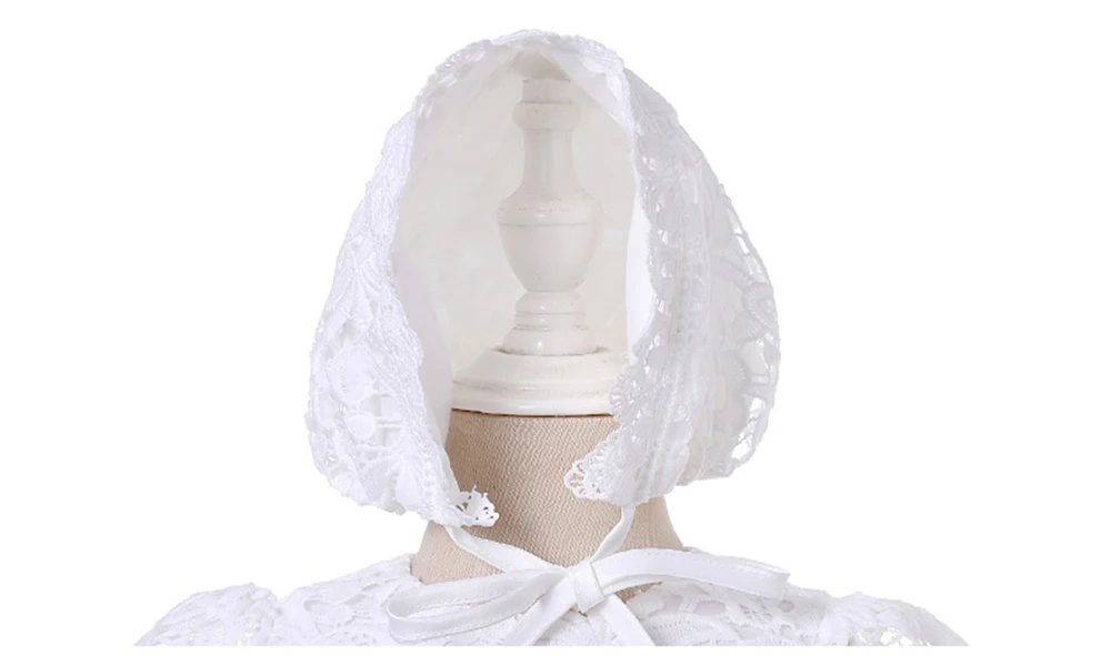 Floor Length Luxury Baby Girls Baptism Dress Embroidery Lace Wedding Christening Gown With Bonnet First Birthday Custom 3-12M view 4